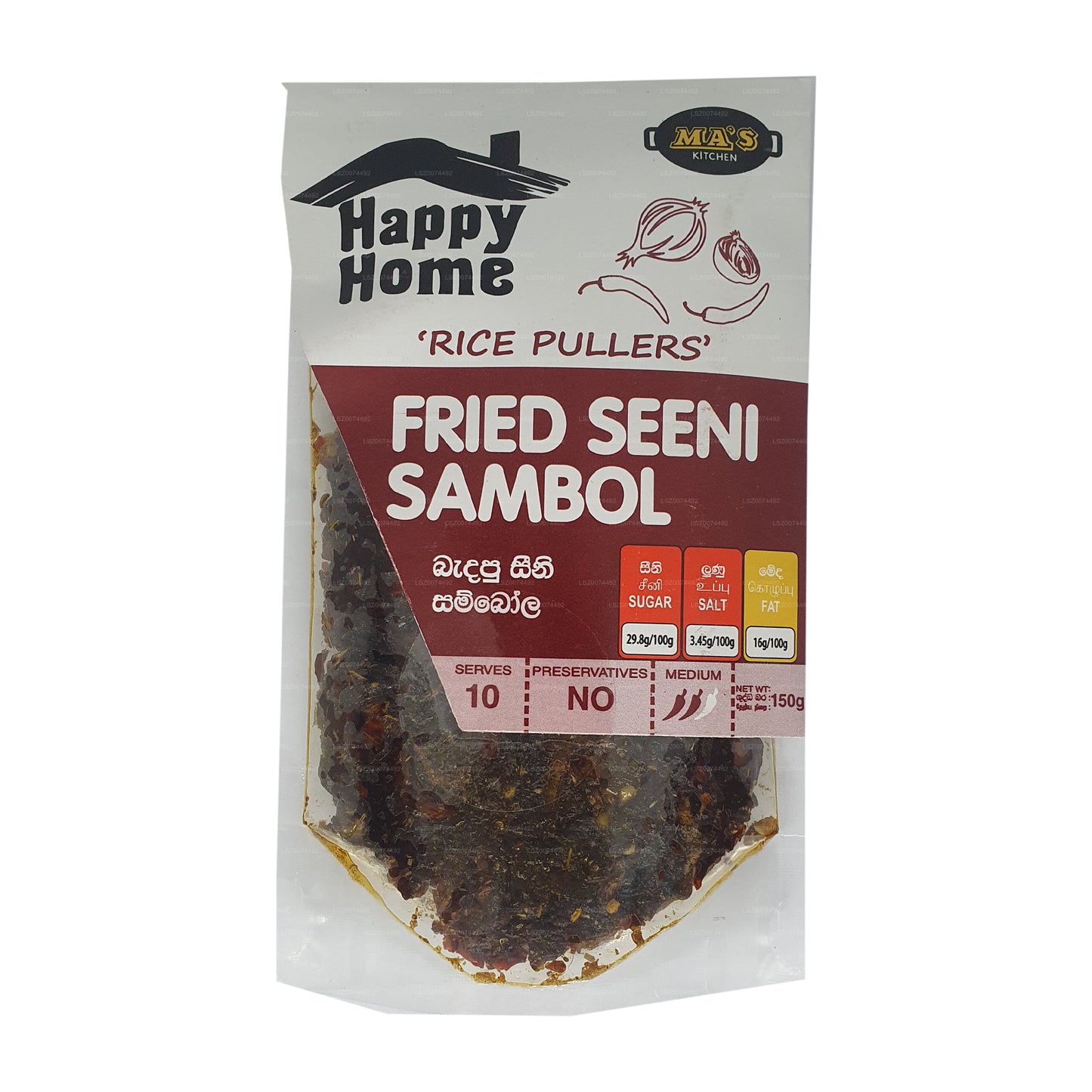 MA's Kitchen Happy Home Smażone Seeni Sambal (150g)
