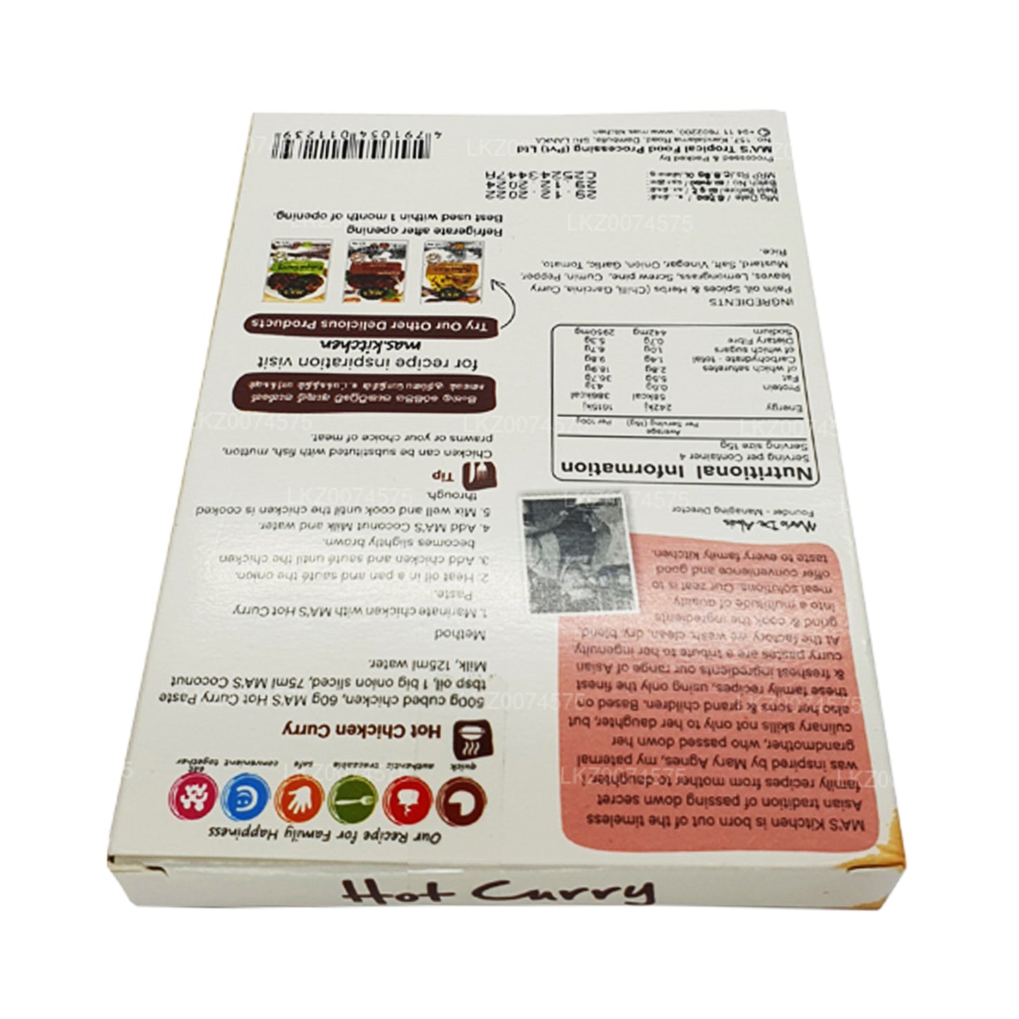 MA's Kitchen Sri Lanki Hot Curry Pasta (60g)