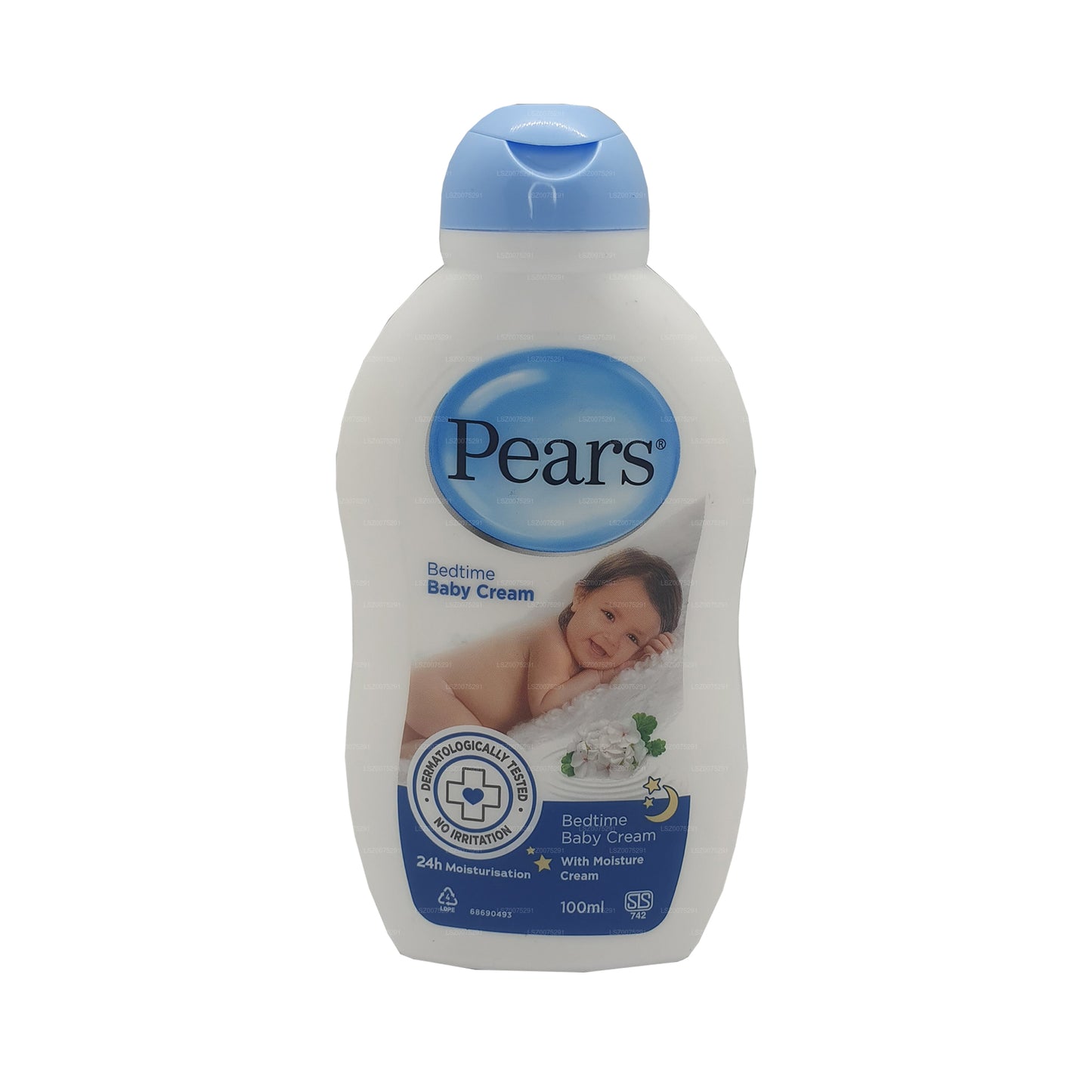 Pears Bedtime Baby Cream (100ml) nourishes and protects delicate baby skin with a soothing formula enriched with Water, Glycerin, Stearic Acid, Mineral Oil, Aloe Vera, Chamomile Extract, and more. It prevents dryness, keeps skin soft, and is dermatologically tested, paraben-free, and pH balanced for safe, daily use.