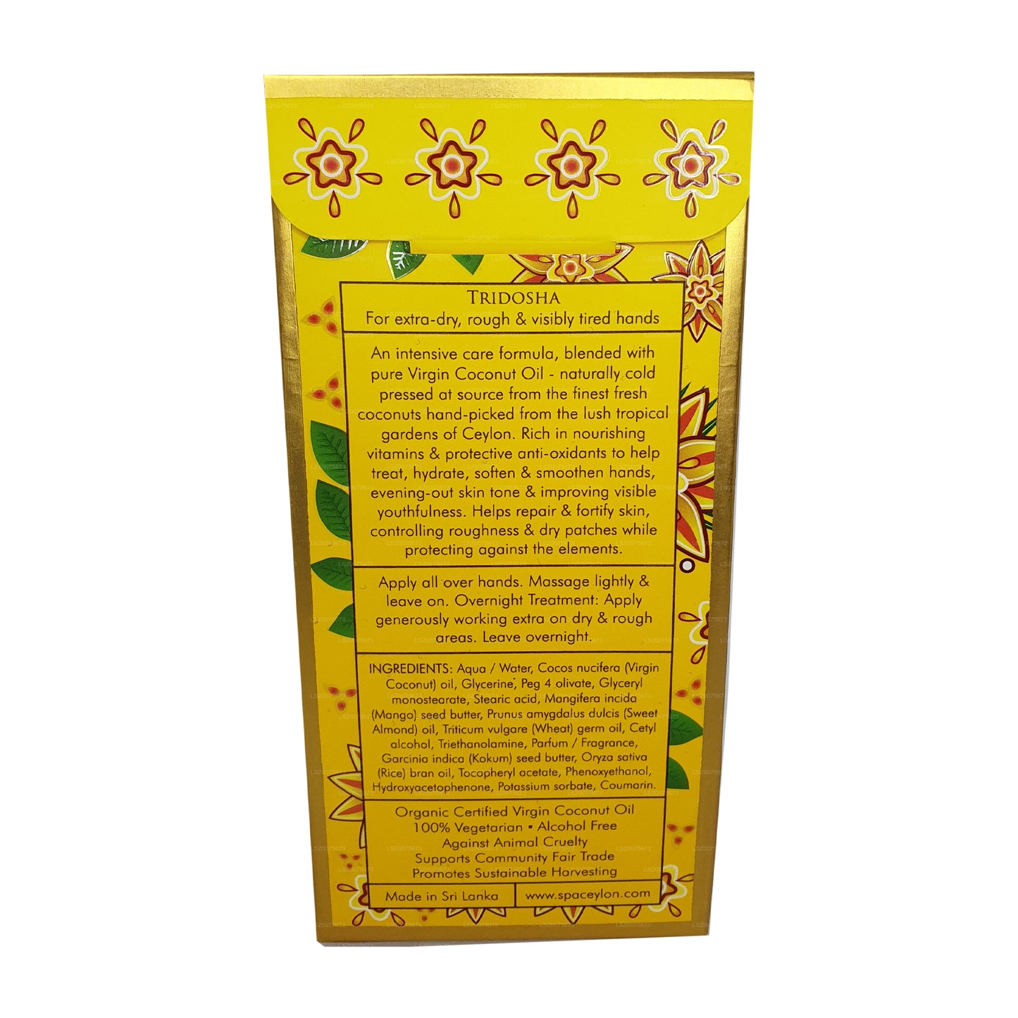 Spa Ceylon Virgin Coconut Overnight Care Intensywny zabieg na rękę (100g)