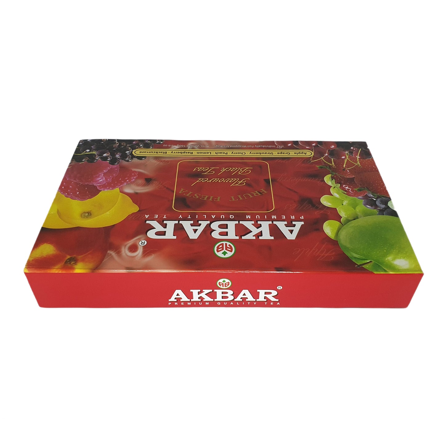 Akbar Fruit Fiesta Pudełko upominkowe z czarną herbatą o smaku 80 torebek na herbatę (160g)