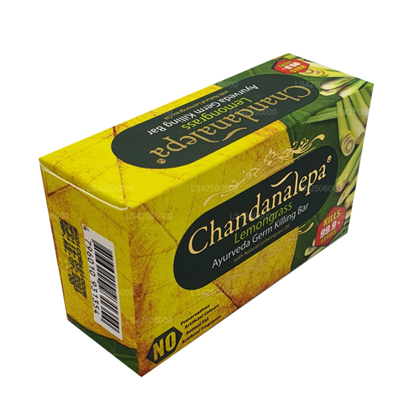Chandanalepa Trawa cytrynowa Ayurveda Mydło do zabijania kiełków (100g)