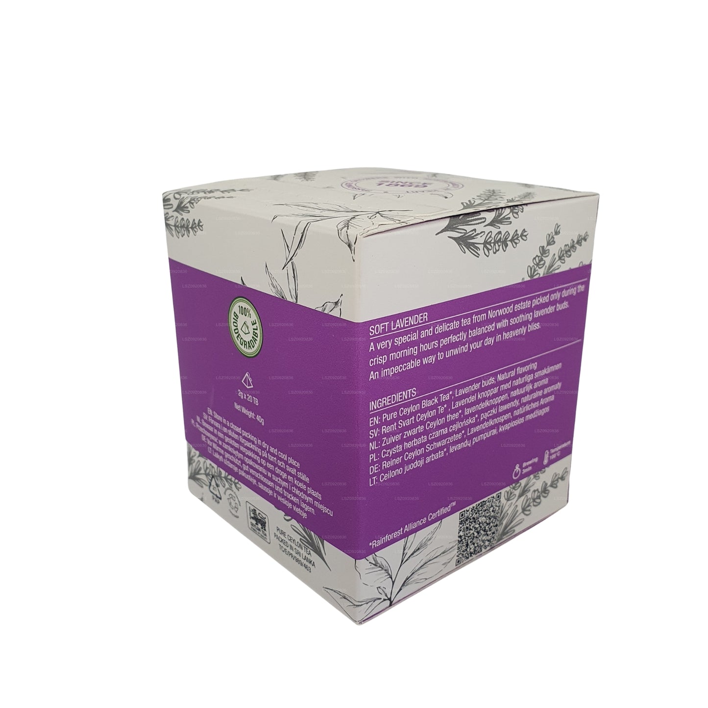 Bogawantalawa Soft Lavender Tea (40g) 20 Tea Bags