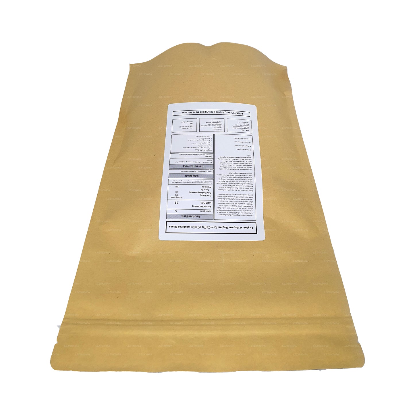 Surowe ziarna kawy z regionu Lakpura Ceylon Walapane