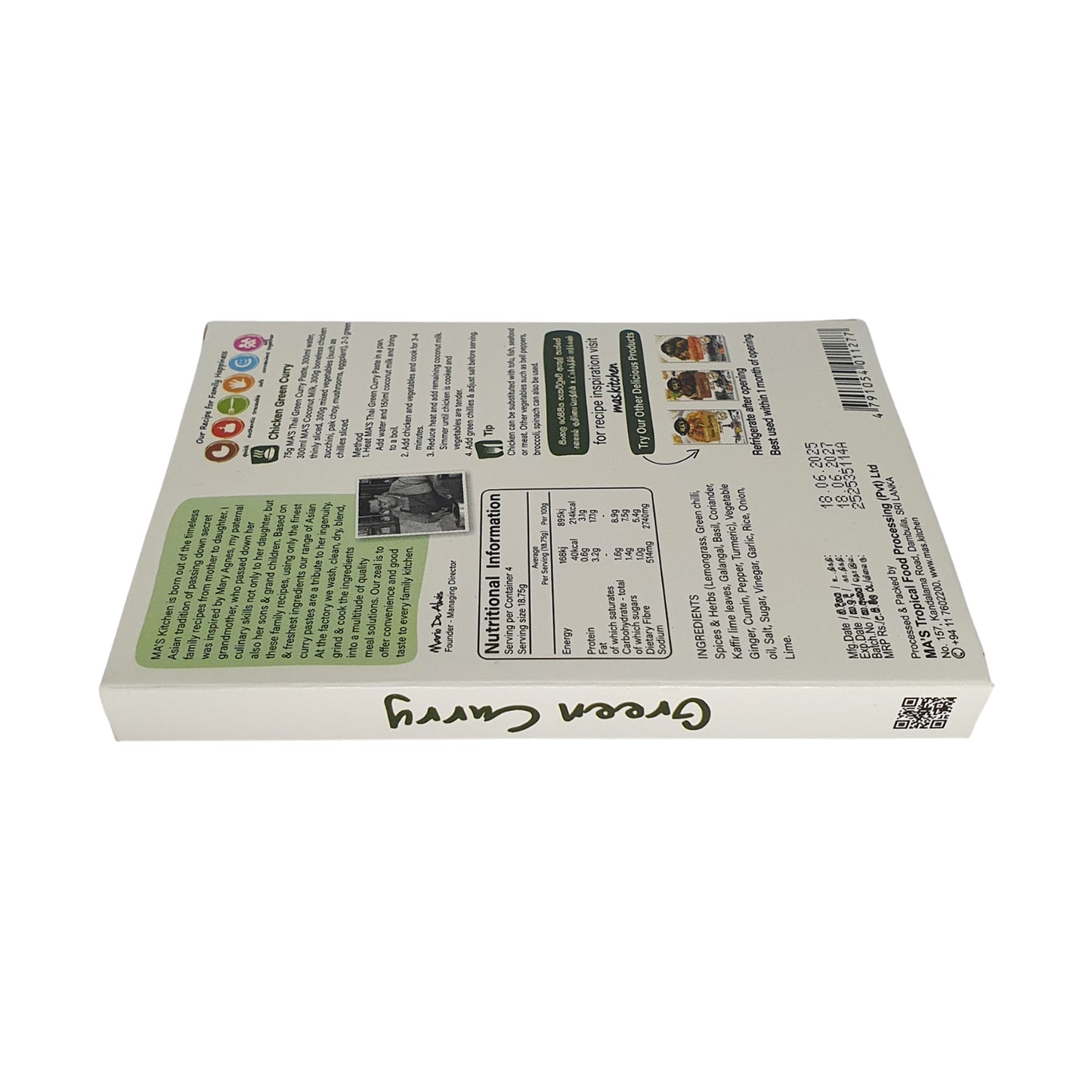 MA's Kitchen Tajska Zielona Pasta Curry (60g)