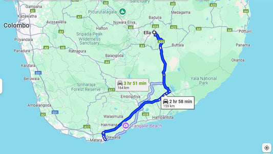 Prywatny transfer z Ella City do Mirissa City