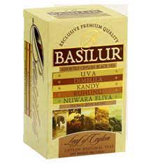 BASILUR LEAF OF CEYLON - TEA BAG - ULBT/FLBT - FOIL ENV - ASSORTED 5 TYPE X 4 - 2g X 20 EN X 12 (40g)