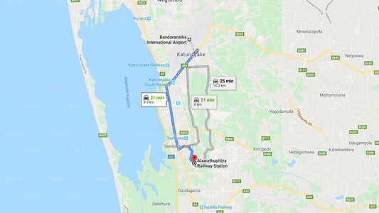 Colombo Airport (CMB) to Alawathupitiya City Private Transfer