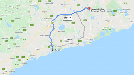 Kalametiya City to Mattala (HRI) Airport Private Transfer