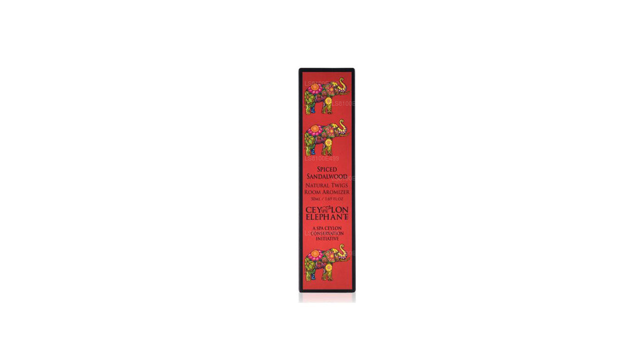 Spa Ceylon Ceylon Elephant Spiced Sandałowe Naturalne Gałązka Pokoju Aromizer (50ml)