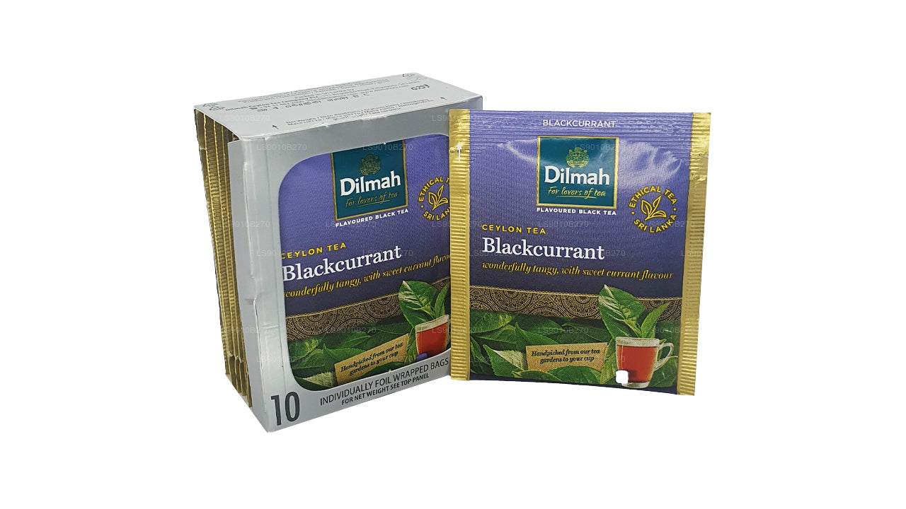Herbata Dilmah Blackcurrent (20g) 10 indywidualnie pakowanych w folię torebek