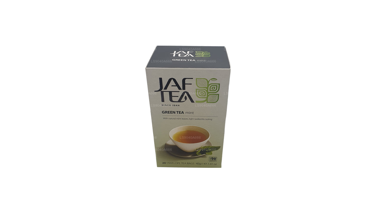 Jaf Tea Pure Green Collection Zielona herbata miętowa folia kopertowa torebki do herbaty (40g)